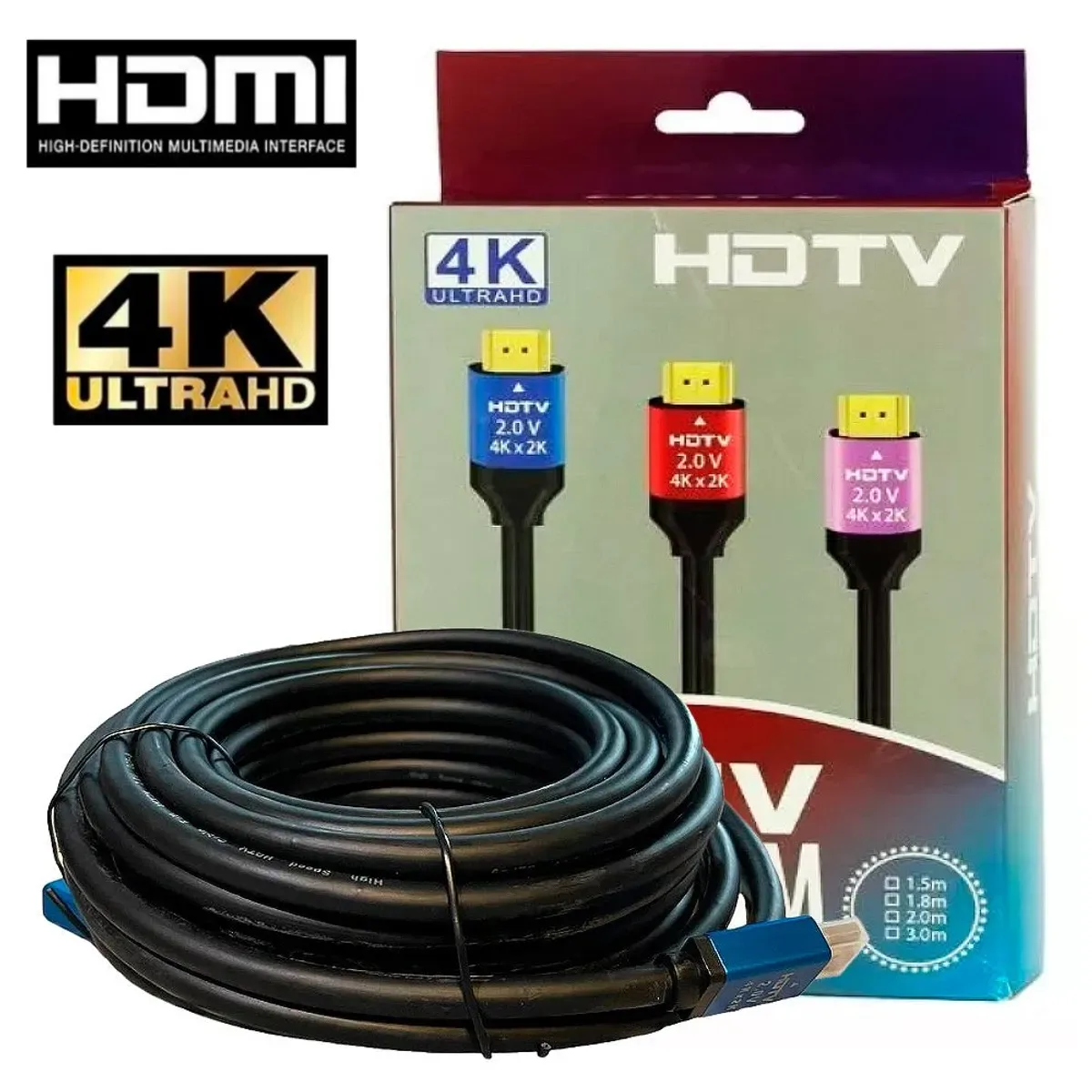 Cable Hdmi 2.0 4k Ultra Hd Alta definicion HDTV Premium 20 Metros