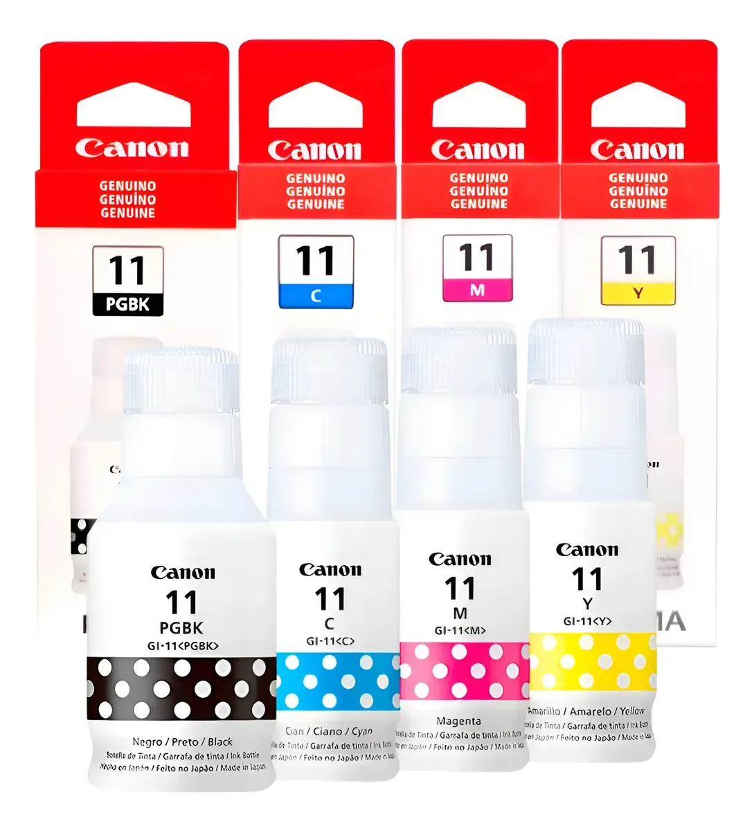 Kitx 4 Tinta Canon Pixma Serie Gi-11 Original G2160 G3160 Etc