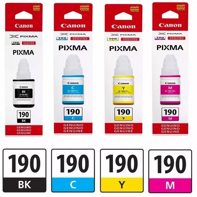 TINTA CANON GI-190 MULTICOLOR PACK Y NEGRO G3100 G3110 G4110 G4111