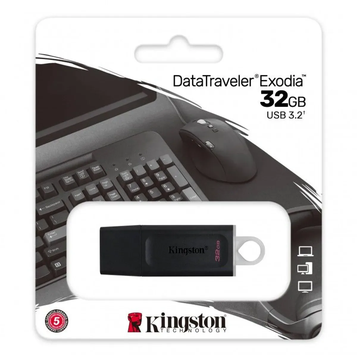 Memoria USB 32GB KINGSTON EXODIA 3.2 DataTraveler -Negro